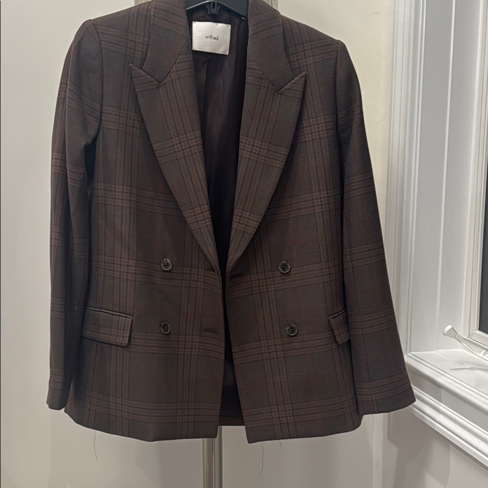 Wilfred Brown Plaid Blazer